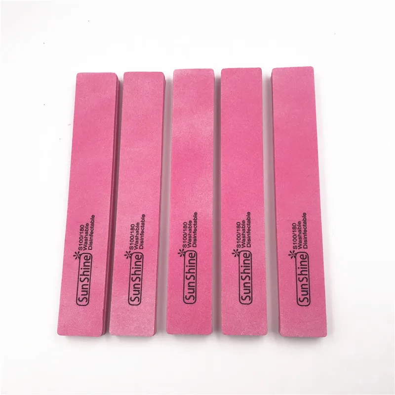 5 шт./лот квадратный Солнечный свет 100/180 триммер пилка для ногтей буфер губка Лайм