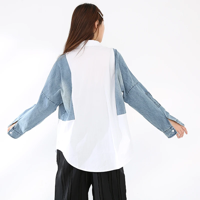 женская блузка SHENGPALAE рубашка свободная джинсовая &quotblusas femininas de verão 2020&quot с