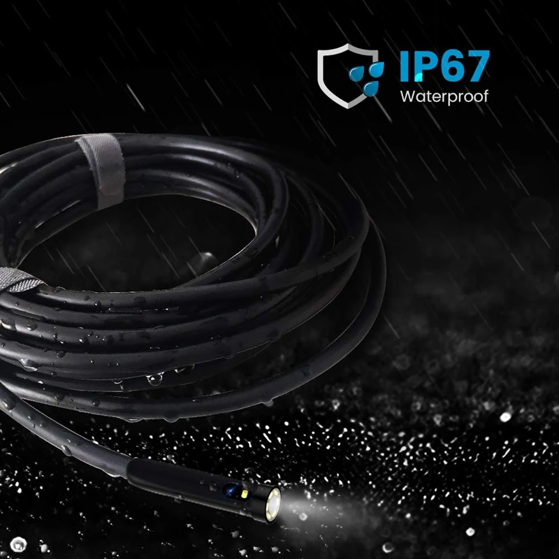 8 Mm Dual Lens Inspection Camera 4.5 Inch 1080P IPS Screen Endoscope IP67 Waterproof Tube Industrial Borescope with 5M Line | Автомобили и