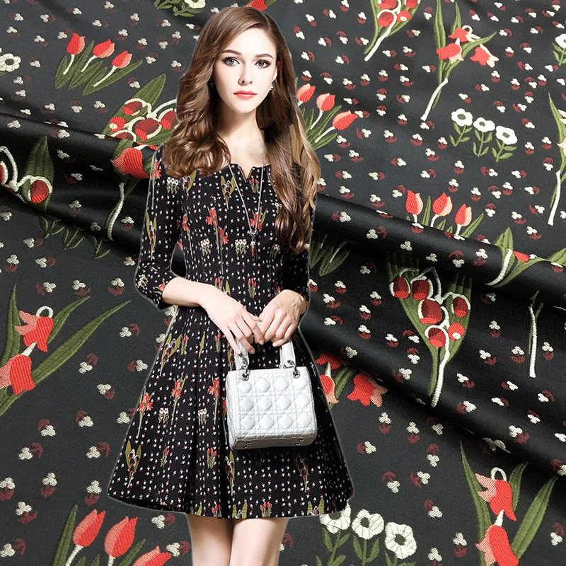 

Designer sewing jacquard fabric fashion yarn-dyed jacquard high-end dress, windbreaker, brocade, soft fabric