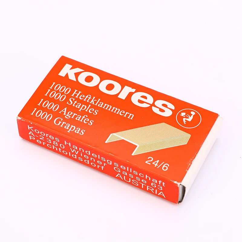 1000 шт./кор. 24/6 скобы для рабочего стола металлические офиса школьные