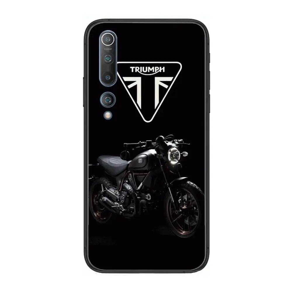

Popular motorcycle T-TRIUMPH Phone Case For xiaomi mi11 5g 10 liti Ultra 9Pro SE 3 8 Note Anime Black Cover Silicone Back Pretty