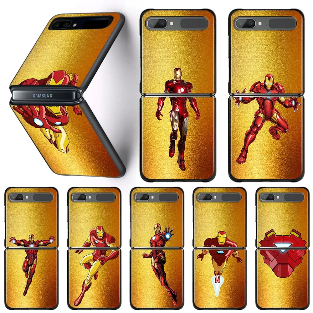 

Black Silicone Phone Case For Samsung Z Flip 3 z flip 5G Hard PC Coque Shockproof Folding Fundas Marvel Cartoon Spider Man