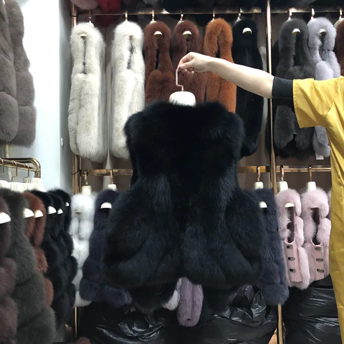 Черный Новинка,, женский жилет из искусственного меха, пальто, зимняя куртка, без рукавов, манто, femme hiver - Цвет: Черный