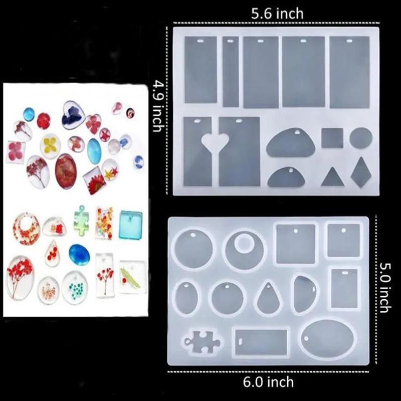 

Liquid Resin Silicone Mold DIY Geometric Triangle Mirror Craft Epoxy Resin For Jewelry Making Necklace Pendant Cake Mold