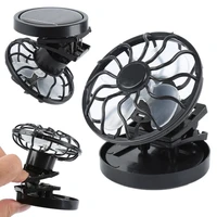 newest solar sun power energy panel cooling cell fan for camping hiking fishing outdoors portable usb mini sun powered fan 2021