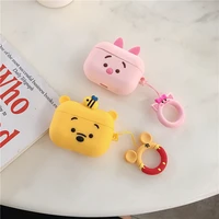 disney cartoon silicone earphone case suitable for airpods 12 creative anime figures pooh bear bluetooth headset accessories