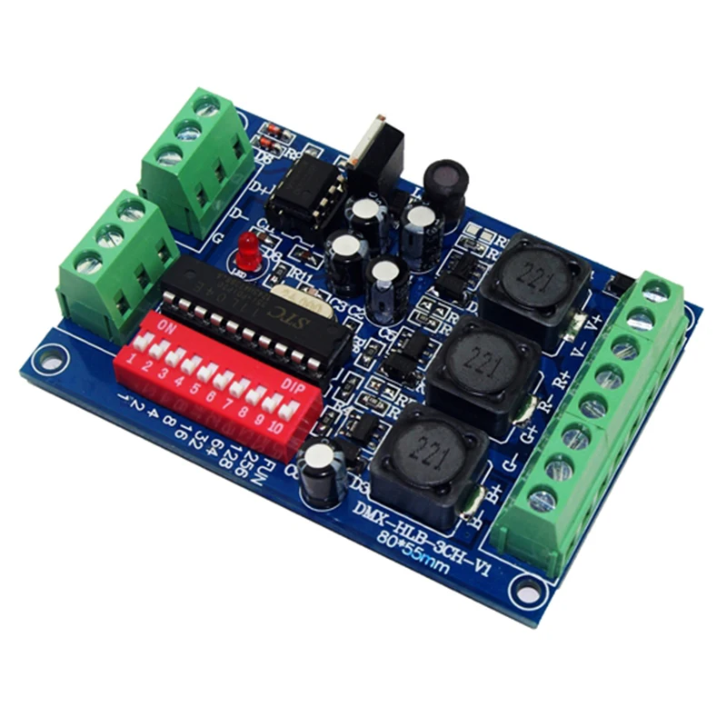 

3CH DMX512 Decoder DC5V-36V Constant Current 350MA/700MA 3 Channel DMX512 RGB Controller 3 group alone led(6pin) Output dimmer