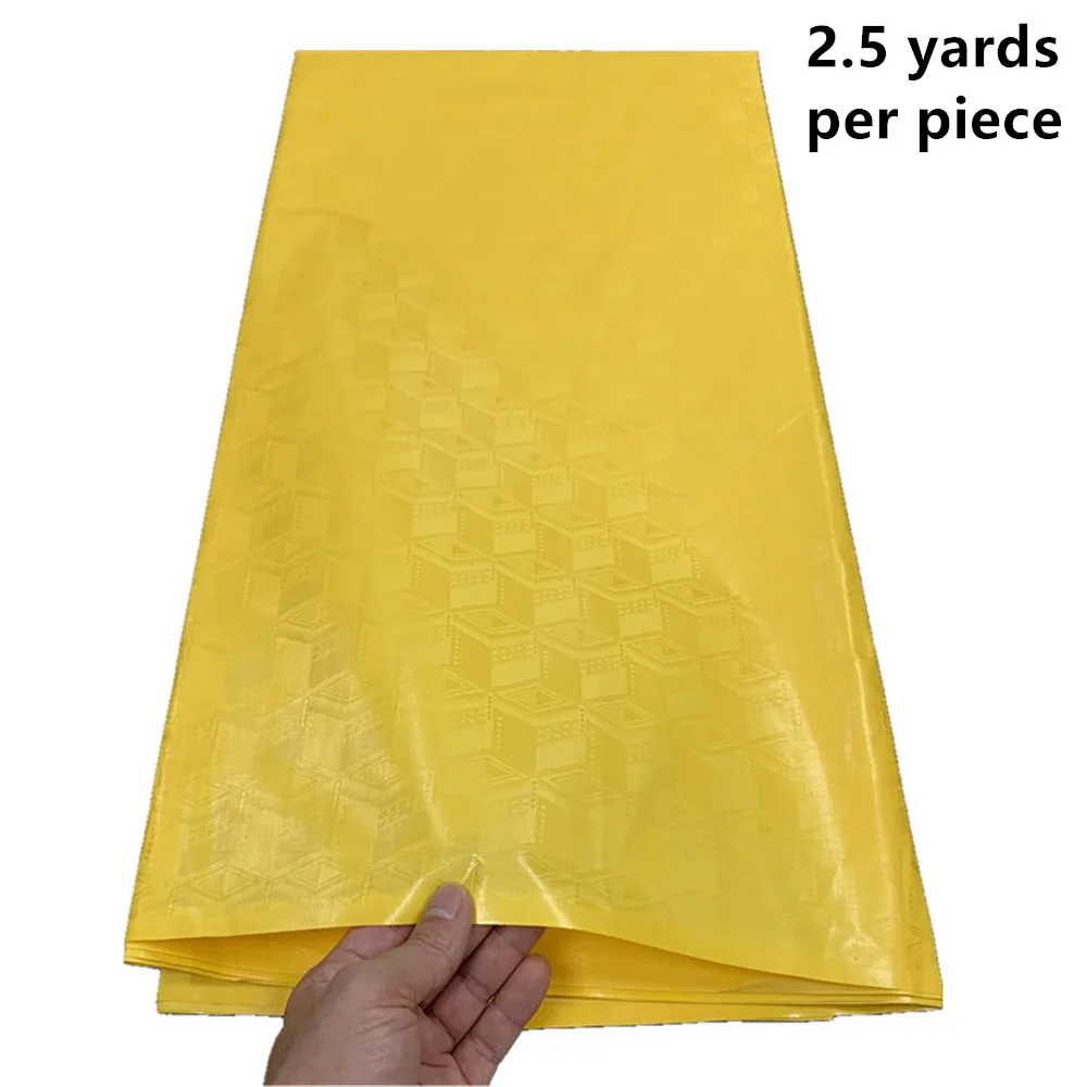 Дешевая африканская кружевная ткань высокого качества Bazin Роскошная 100% хлопок 2 5