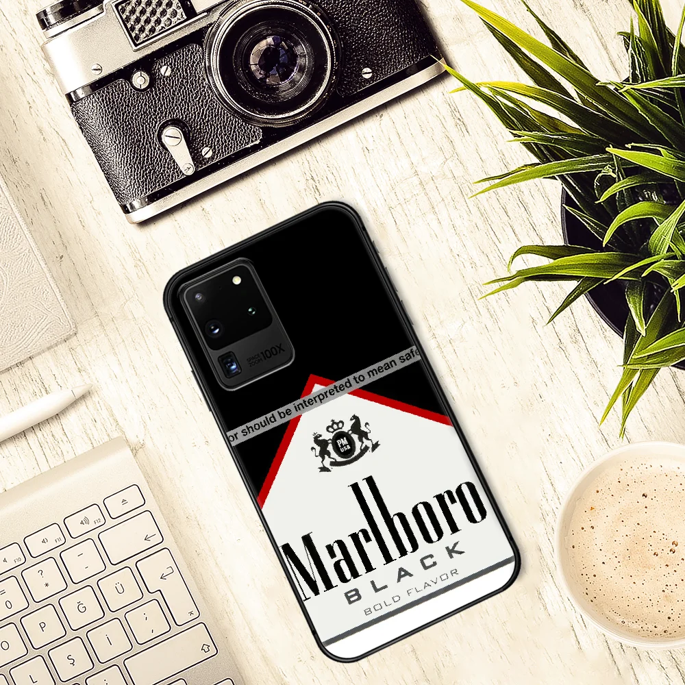 

smoke marlboros Phone Case Cover Hull For Samsung Galaxy S 7 8 9 10 e 20 FE edge uitra plus Note 9 10 20 black Cell Soft Coque