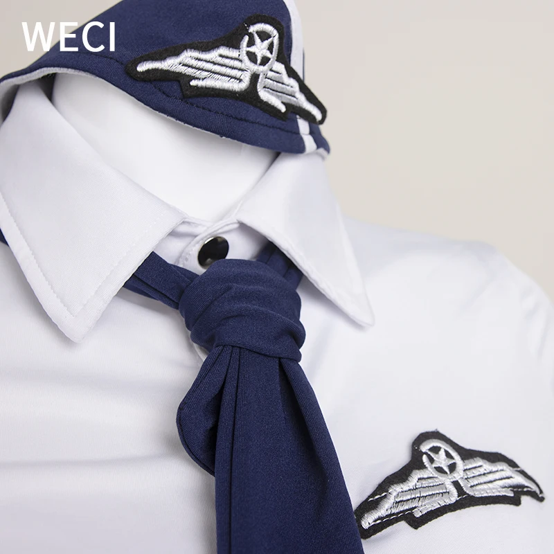 Женский стюардесс WECI костюм стюардесса униформа воздушная пилот сексуальный