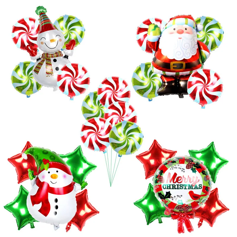Декоративные воздушные шары 5 шт. Набор рождественских воздушных шаров для
