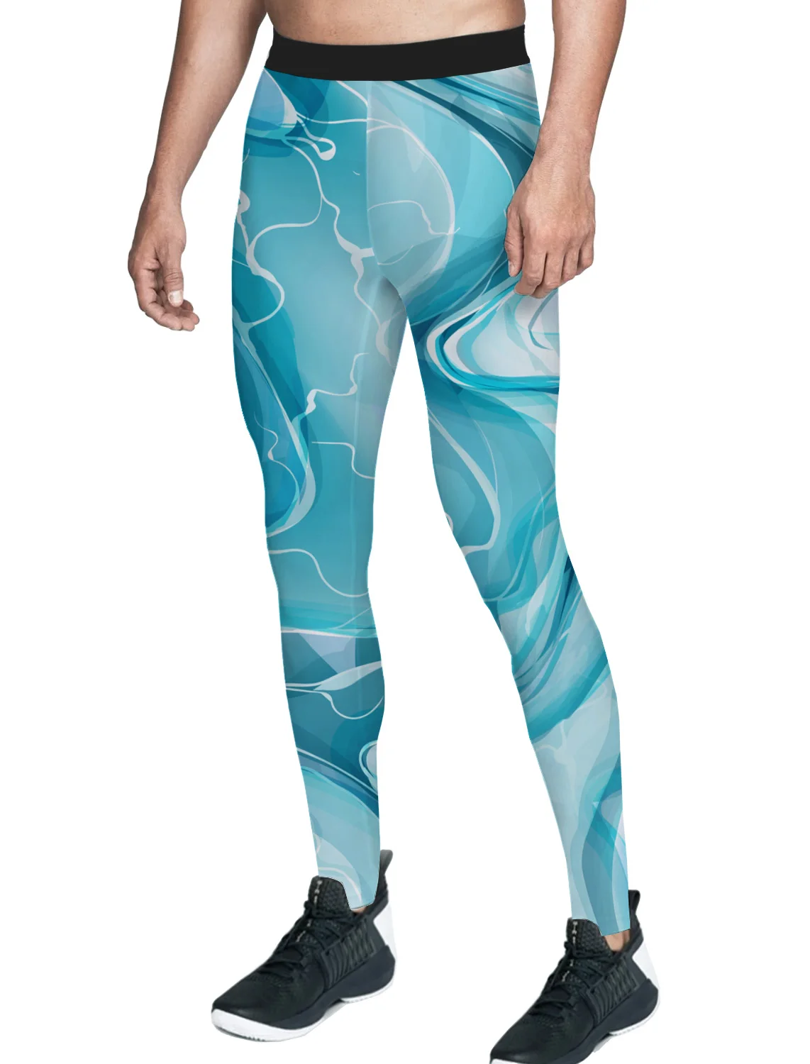 Абстрактный Мрамор Текстура штаны Для мужчин не просвечивает мягкой полной