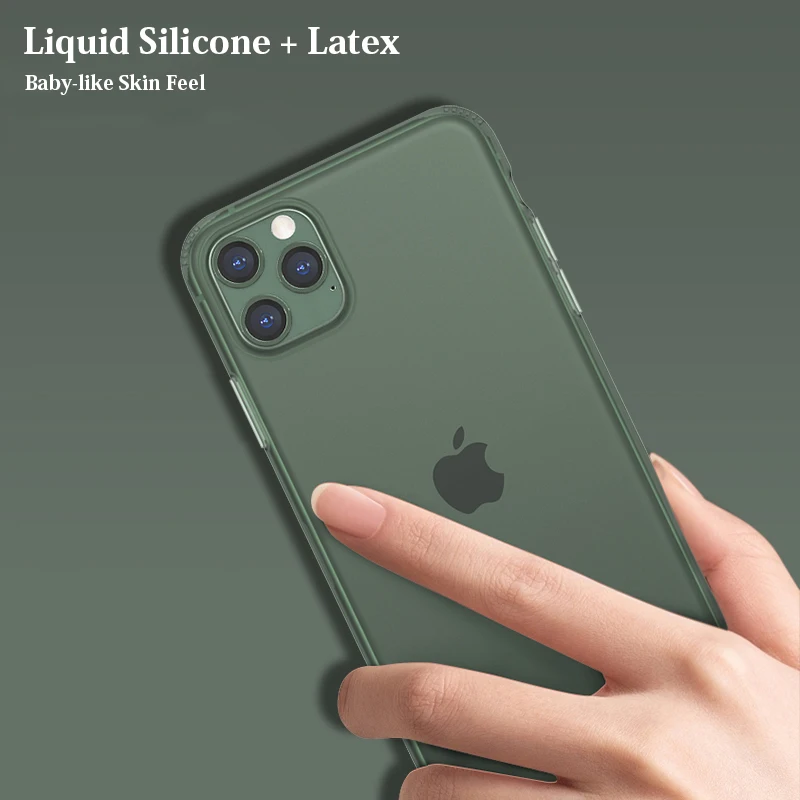 for iPhone 11 Pro XS Max XR X Case Emulsion Silicone Gel Rubber Shockproof with Soft Skin feel Cover 8 7 Plus |