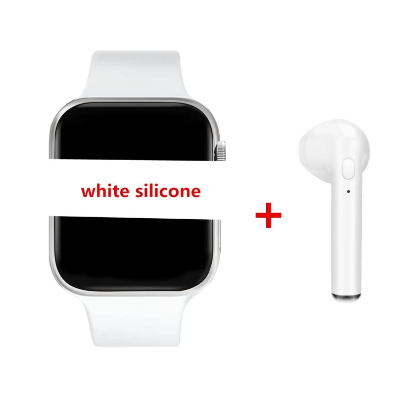 white add I7 Bluetooth Смарт-часы I7 1:1 Смарт-часы 44 мм чехол для iOS Android телефон с ЭКГ-шагомер пульса pk apple Watch series 5 - Цвет: white add I7