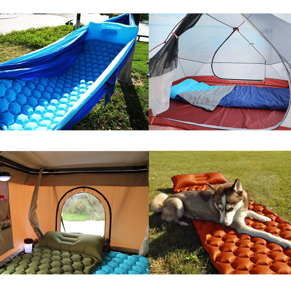 

Portable Air Mattress Sleeping Pad Fast Filling Air Bag Super Light Inflatable Mattress with Pillow Life Rescue Cushion Pad