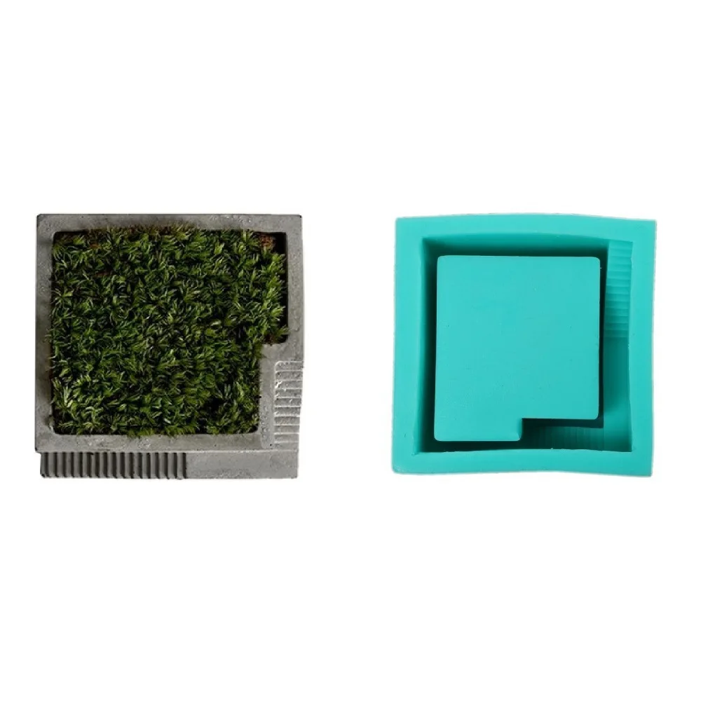 Цемент сочных растений цветочный горшок силиконовая форма садовый бетон