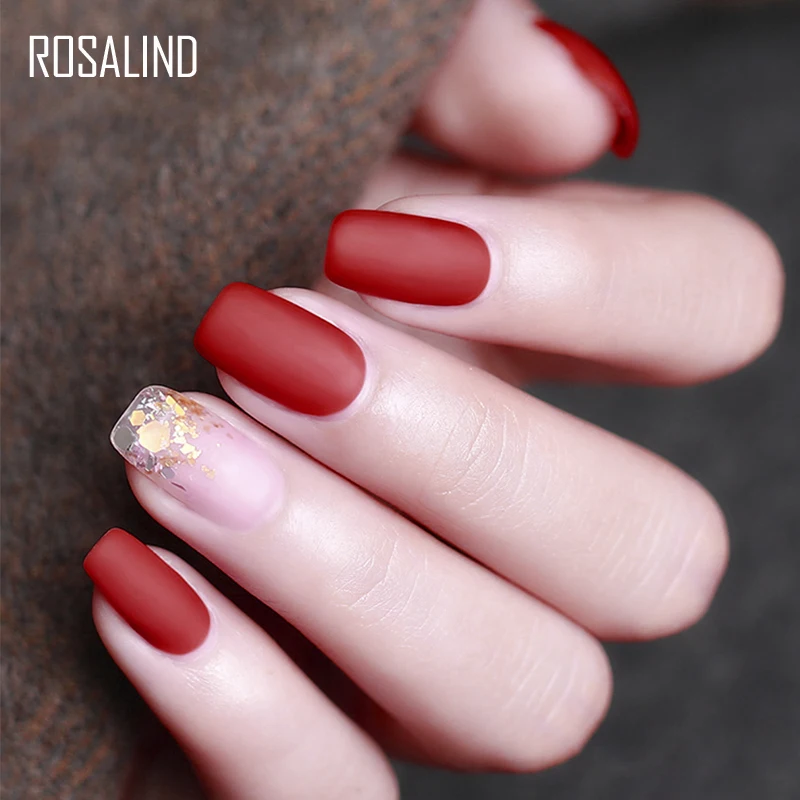 Набор гель-лаков ROSALIND для ногтей матовое покрытие полупостоянное впитывание
