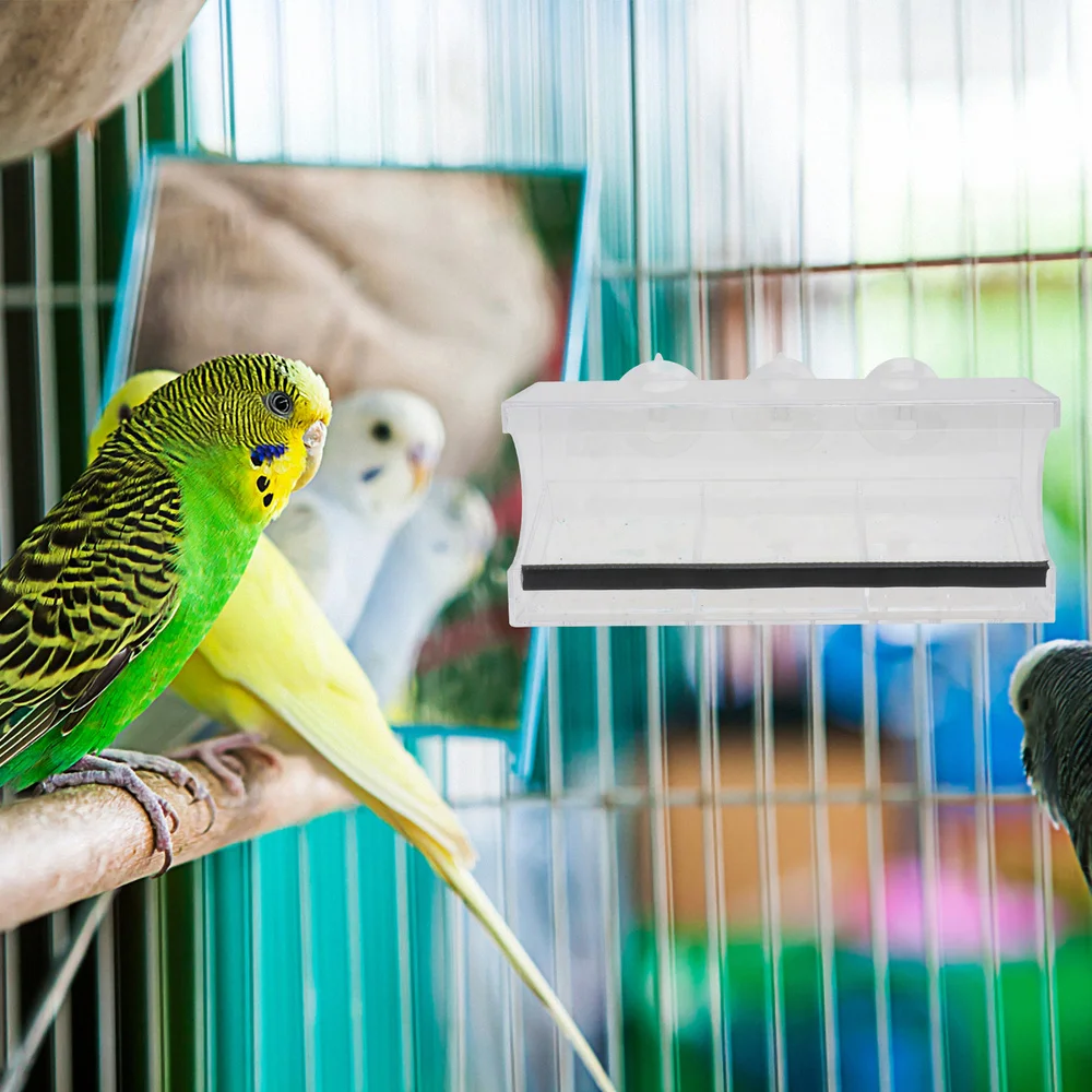 

1PC Transparent Acrylic Bird Feeder Sturdy Bird Feeder Suction Cup Birds Feeder