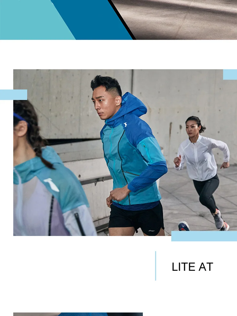 Li-Ning, Мужская ветровка для бега, легкая, дышащий, светильник, Тренч, Стандартная посадка,, нейлоновая подкладка, спортивное пальто AFDP119 MWF394