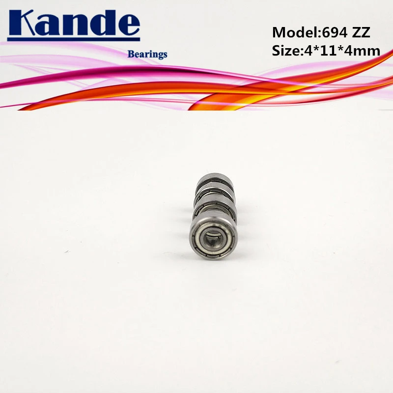 Подшипники Kande 694ZZ 10 шт. Миниатюрные шарикоподшипники ABEC-1 694 ZZ ABEC-3 ABEC-5 694-2Z Z3V3 694z 4x11x4