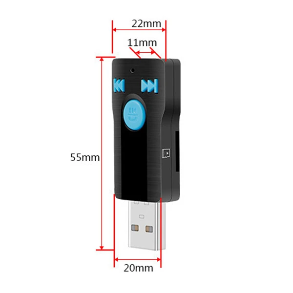 BC07 USB Bluetooth аудио приемник Автомобильный MP3 Handsfree адаптер плеер Поддержка карты