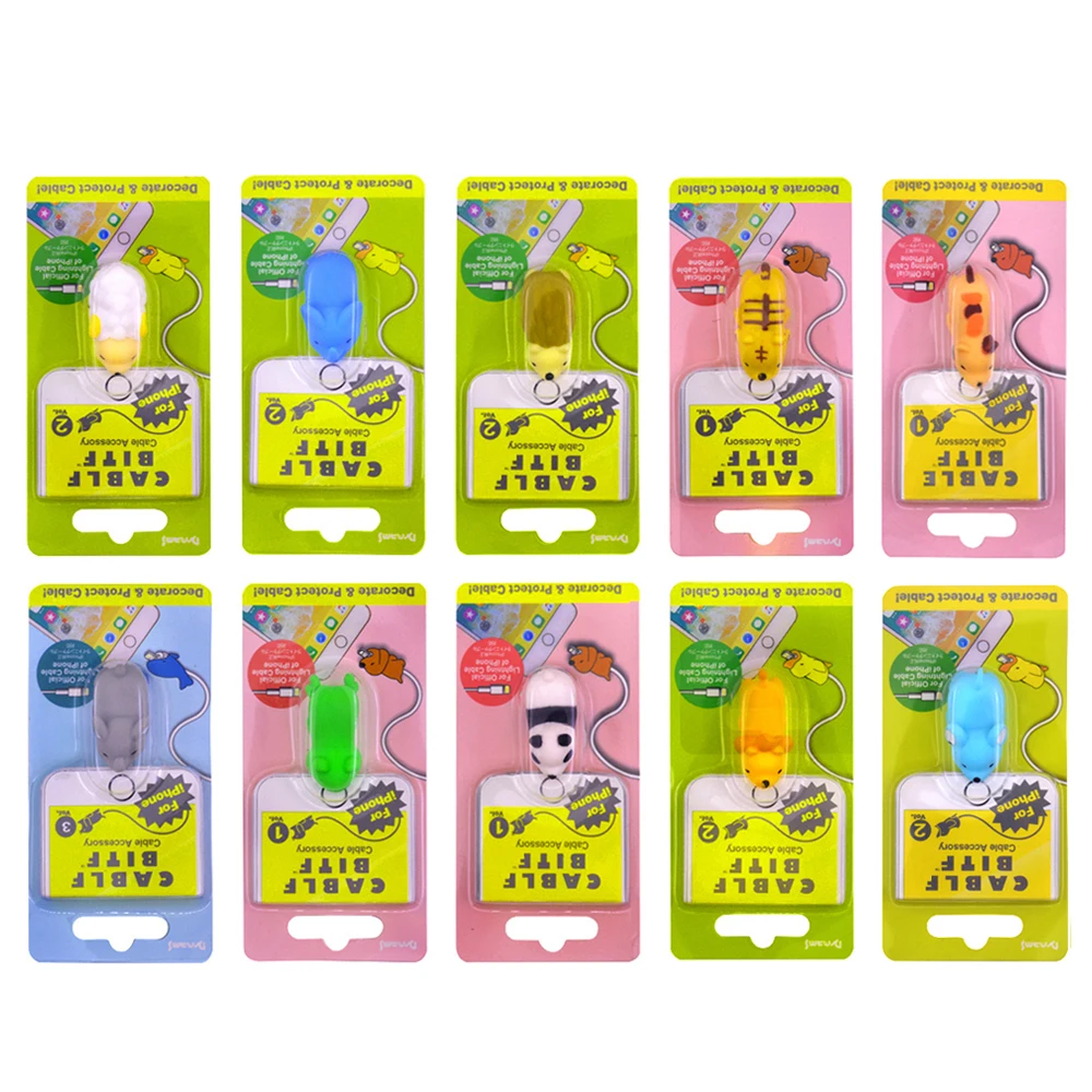 CHIPAL милые животные протектор кабеля кошка собака утка кукла модель телефона