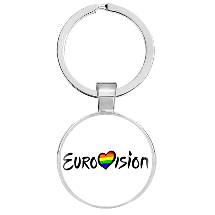 LGBT Bi Pride брелки для ключей геев Брелоки из лицевого стекла кабошон ключ Hoder