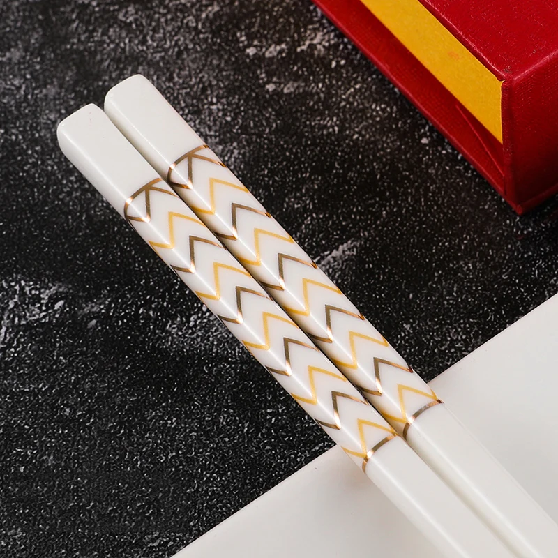 

10 пар, многоразовые керамические китайские фарфоровые палочки для еды