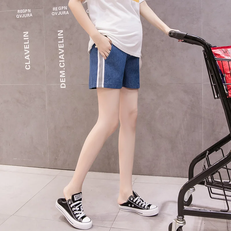 Брюки-Капри с боковыми полосками завышенной талией повседневные Летние Женские