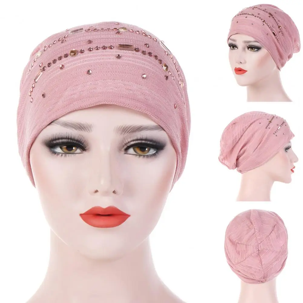 

Soft Pretty Traditional Women Wrap Hat Lightweight Headscarf Hat Breathable for Home
