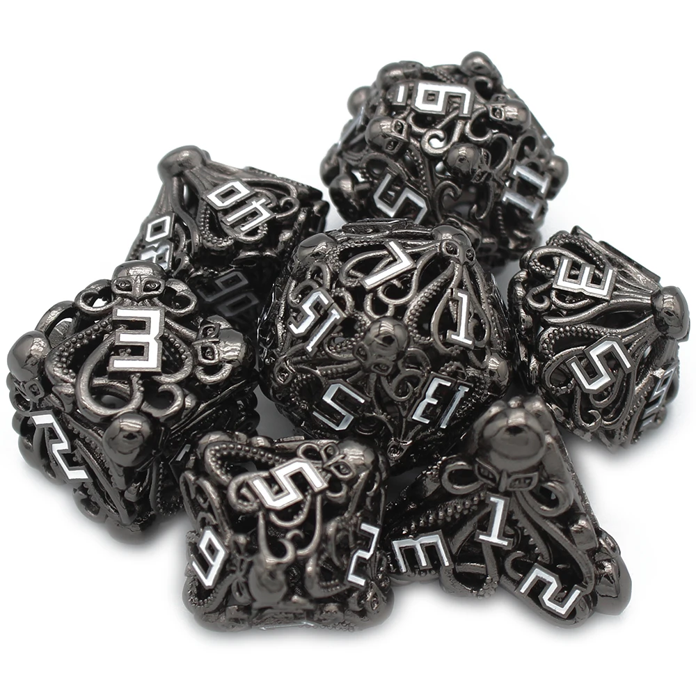 2022 полые металлические кости осьминог новый стиль D &amp 7 шт. игральные DND набор