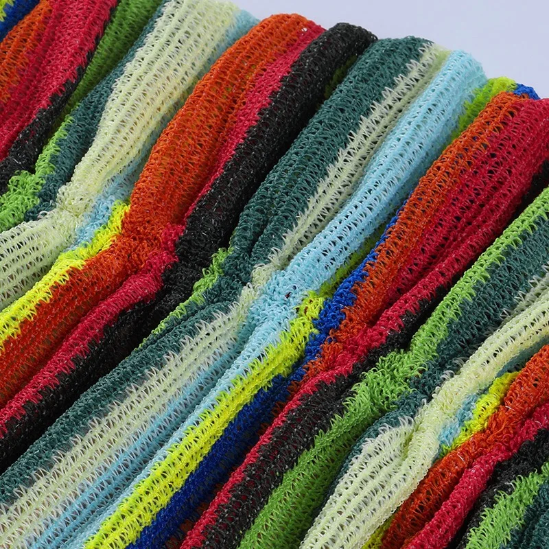 

ChicSummerKnittedBodycon Beach DressesLadies StripedHollow Out MiniVestidos WomenSexy Backless ClubPartyDress2021 Hot