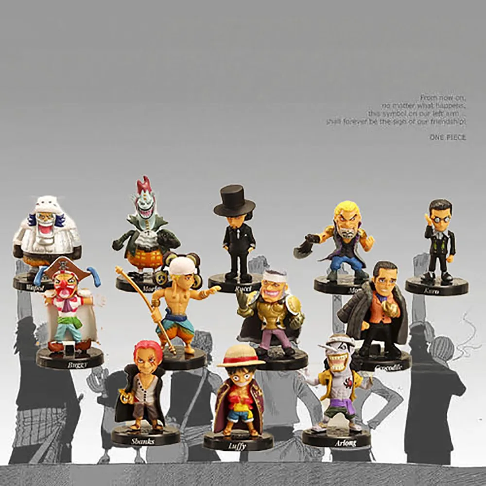 

12Pcs/Set Anime One Piece Devil Fruit Users Buggy Crocodile Shanks Straw Hat Luffy Action Figure PVC Model Doll Toys Kids Gifts