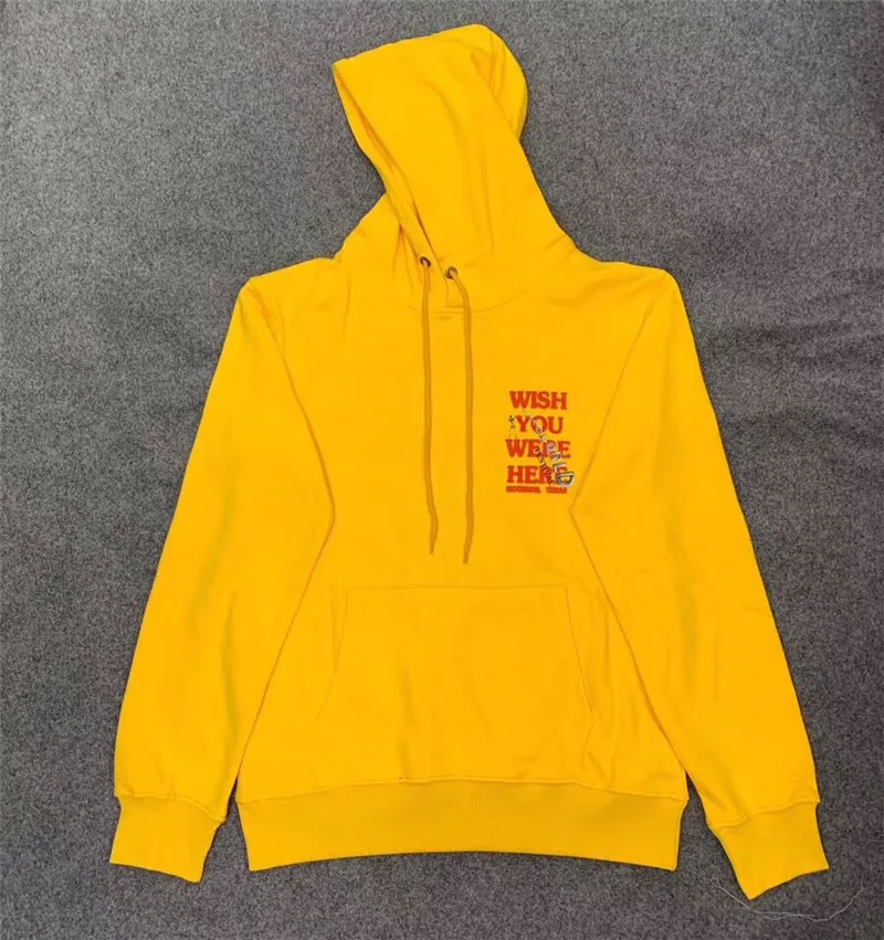 Мужская и Женская толстовка с капюшоном Travis Scott оранжевый пуловер