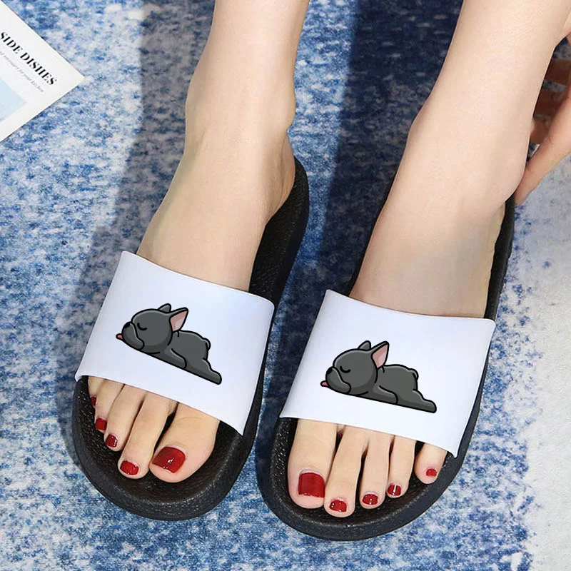 

lazy dog women Slippers New Summer cute cartoon Girls Slippers EVA Non-slip Female Beach Shoes Woman Home Sandals Flip Flops
