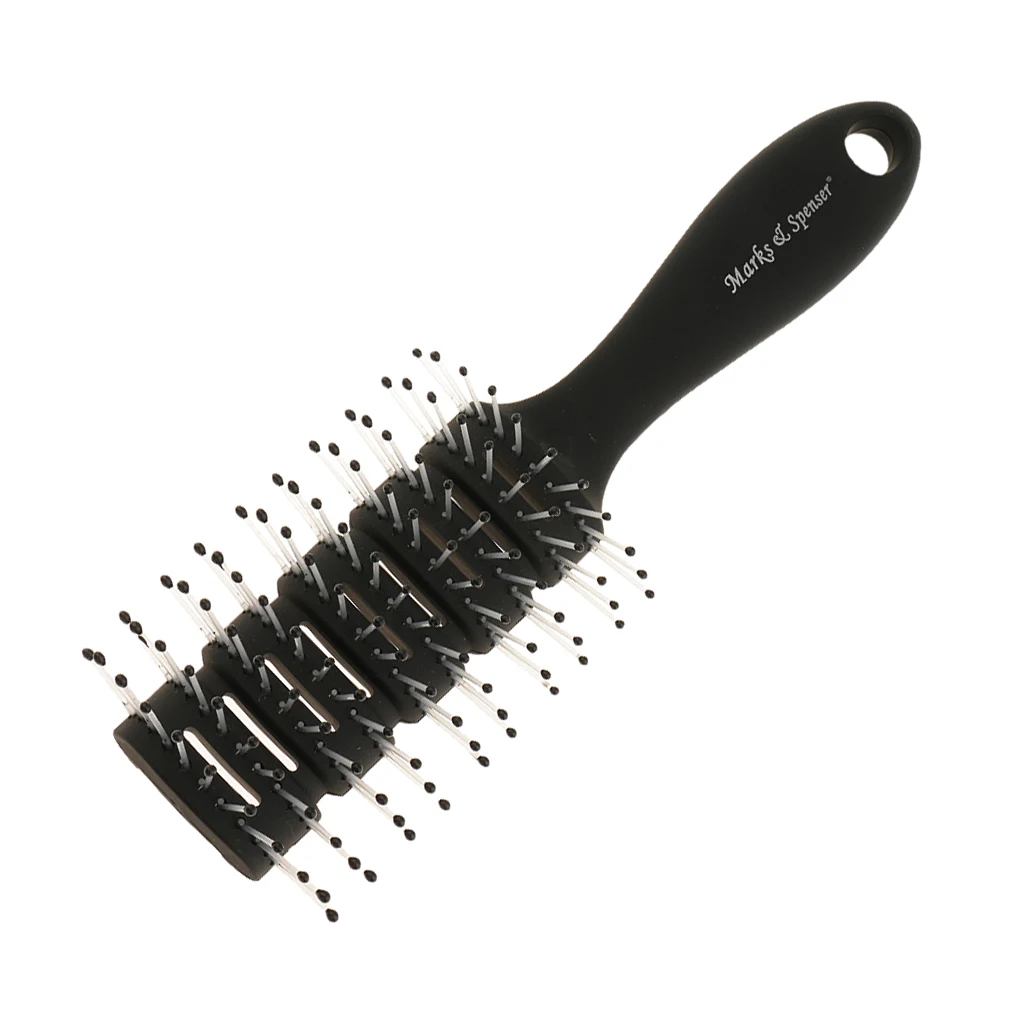 

Professional Black Anti-static Detangling Handle Comb Salon Hair Styling Curling Tool