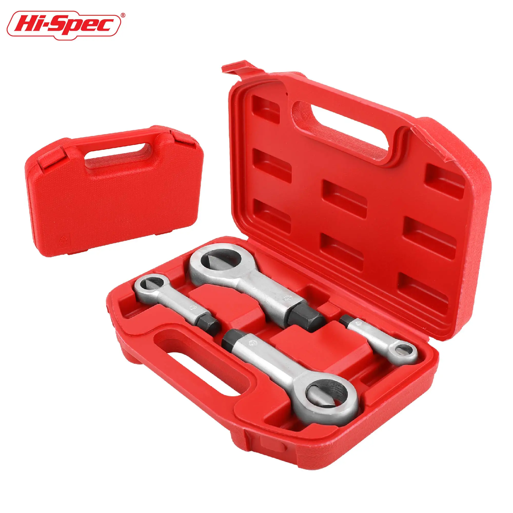 

Hi-Spec 4pc/set 9-27mm Rusty Nut Splitter Damaged Bolt Nut Extractor Set Screw Separator Remover Cutting Tools Screw Breaker Set