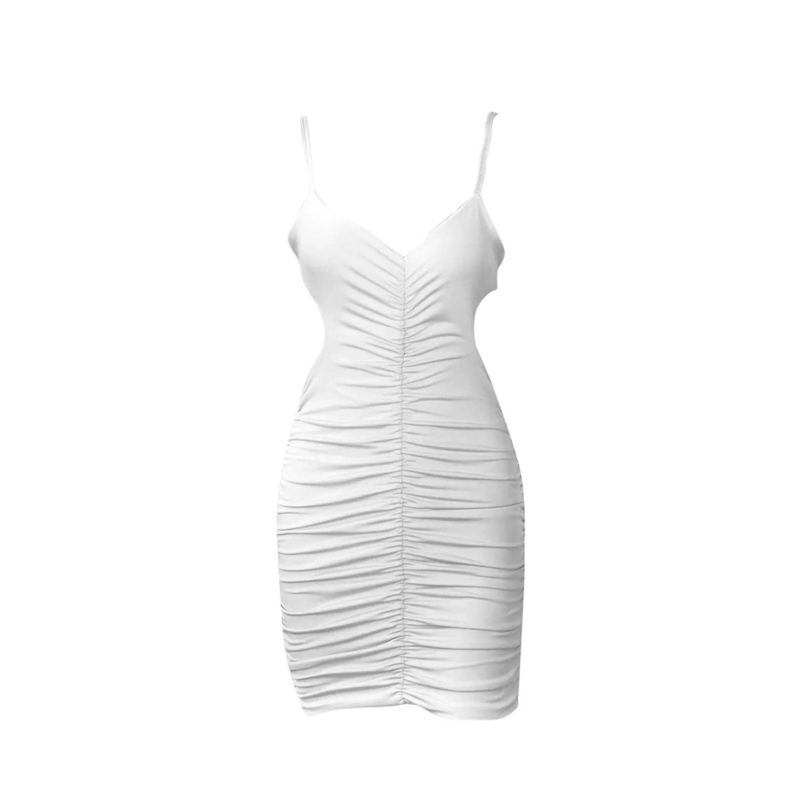 

Women's Dresses new fashion Spring Autumn Solid V-Neck hollow bag hip skirt strap dress