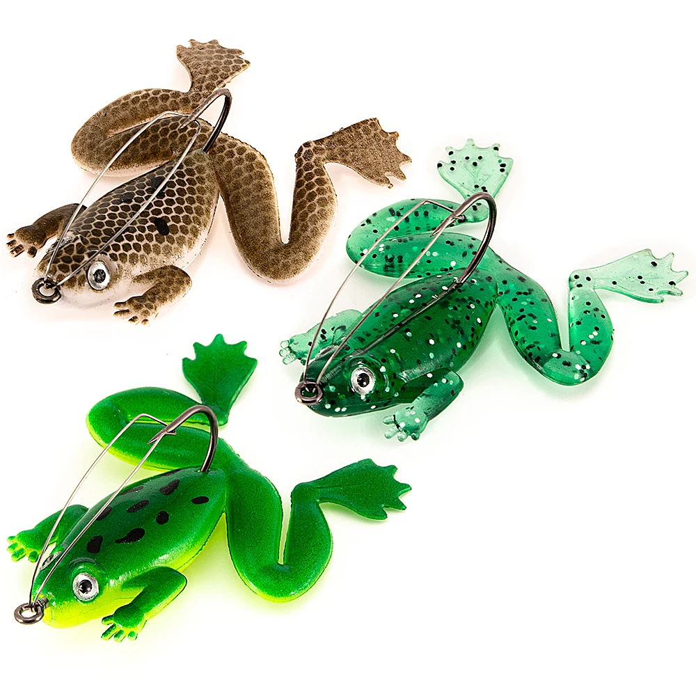 Lixada высокое качество мягкая лягушка рыболовная приманка 3 шт. 6 см силиконовая топ