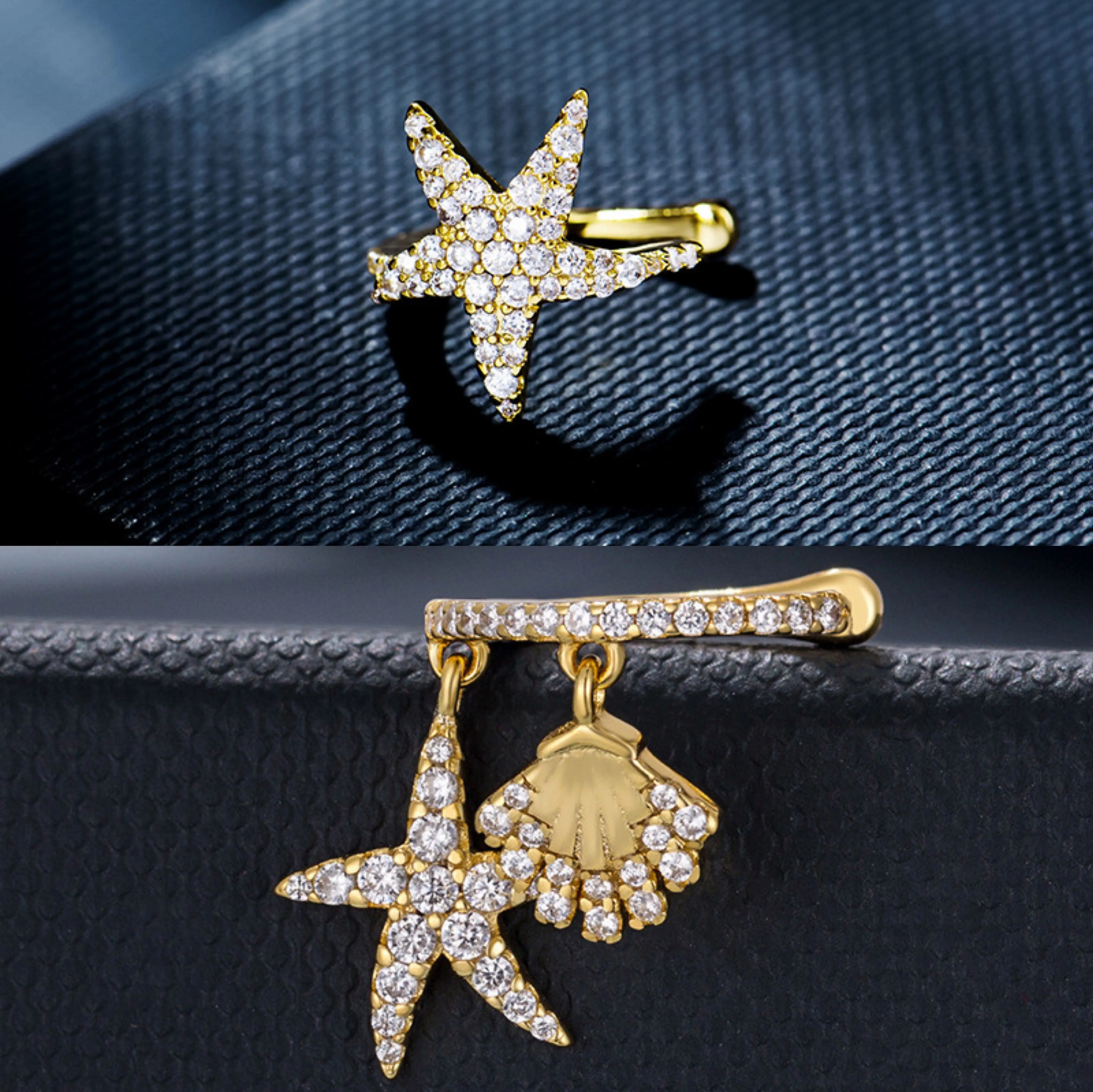 

Серьги-клипсы женские из серебра 100% пробы с морскими звездами