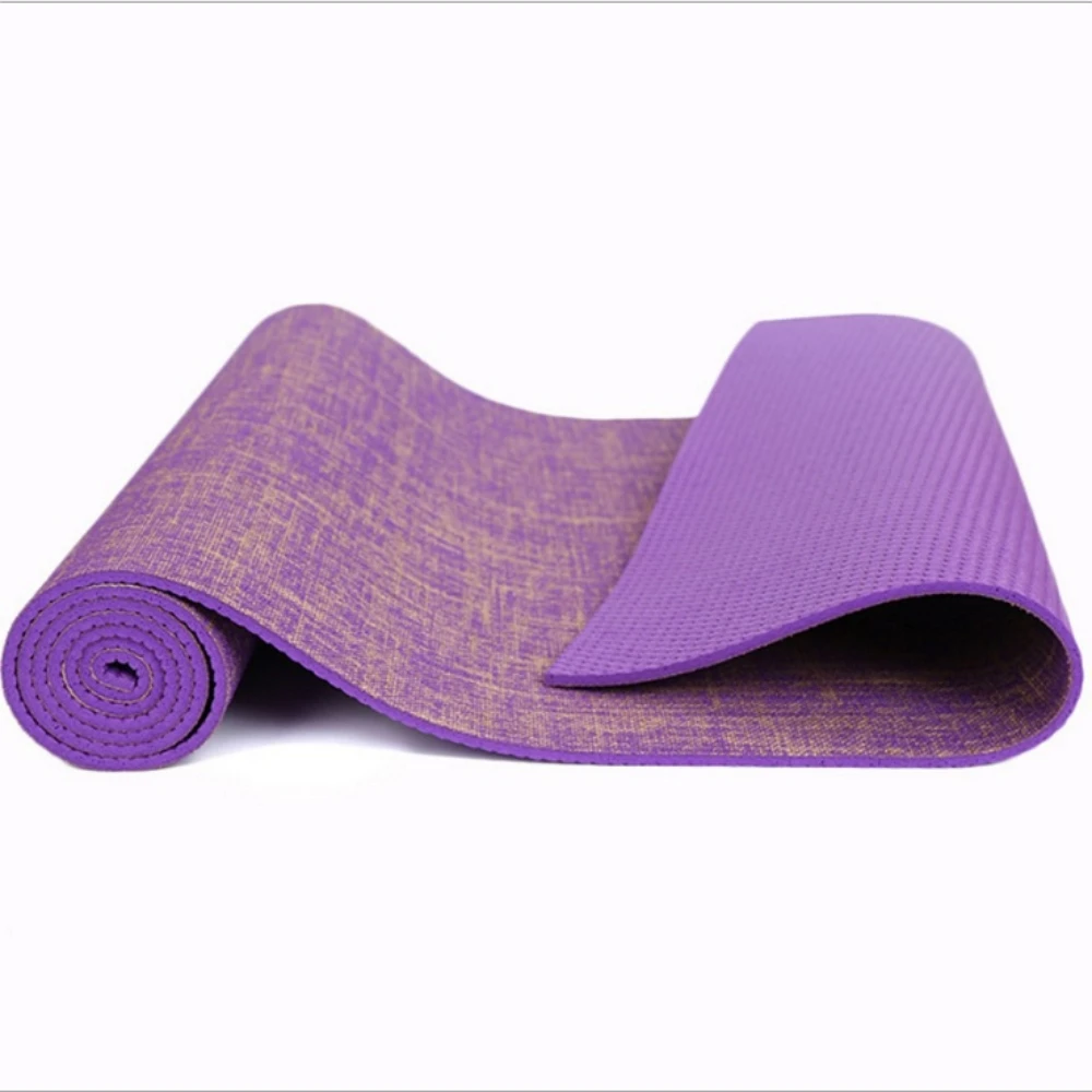 5 мм натуральный джутовый Мат для йоги 183*61 см льняной коврик нескользящий йога