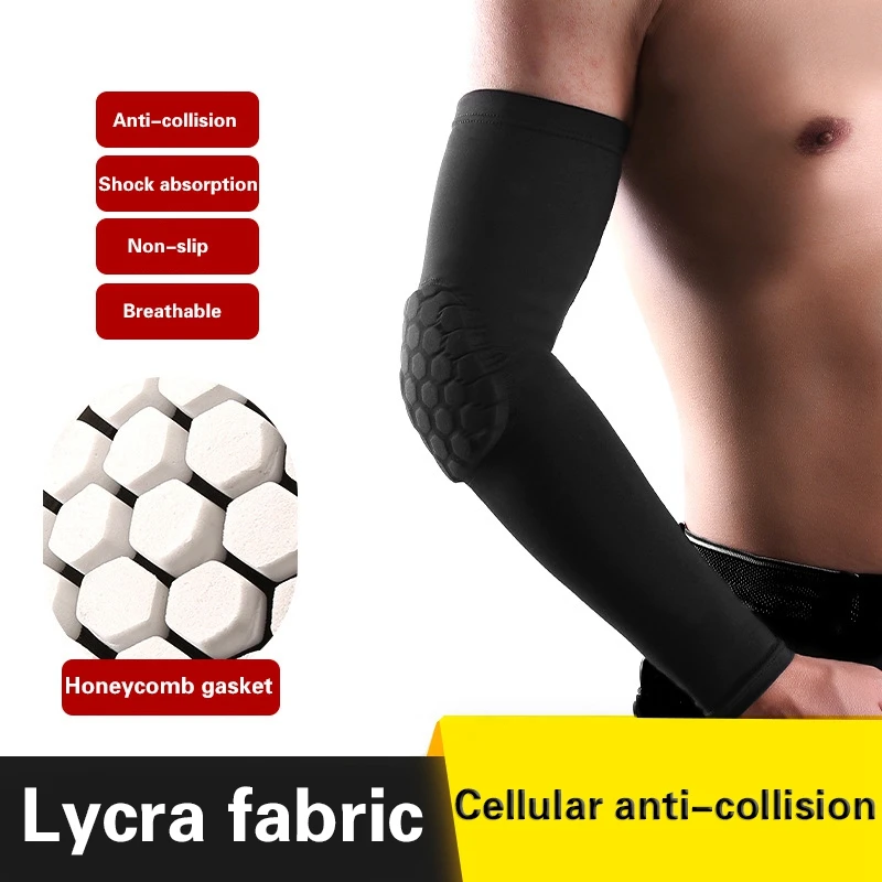 

1 pc Sports arm sleeves Guard cuff Honeycomb Anti-collision Elbow brace Joint Outdoor Basketball Cycling Elbow Protective Gear