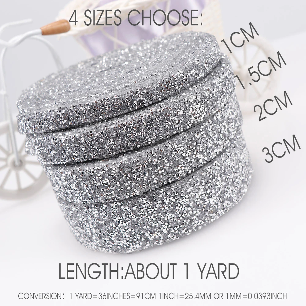 

Sewing Trim Crystal Motif Strass Hot Fix Shining Resin Rhinestone Ribbon Appliques For Dresses Clothes Shoes 1/1.5/2/3cm