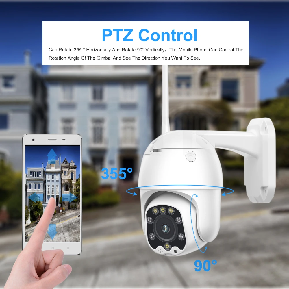 ZILNK Wi-Fi ip-камера 1080P PTZ наружная скоростная купольная Беспроводная Проводная камера безопасности CCTV 2MP HD IR 30M аудио ONVIF CamHi