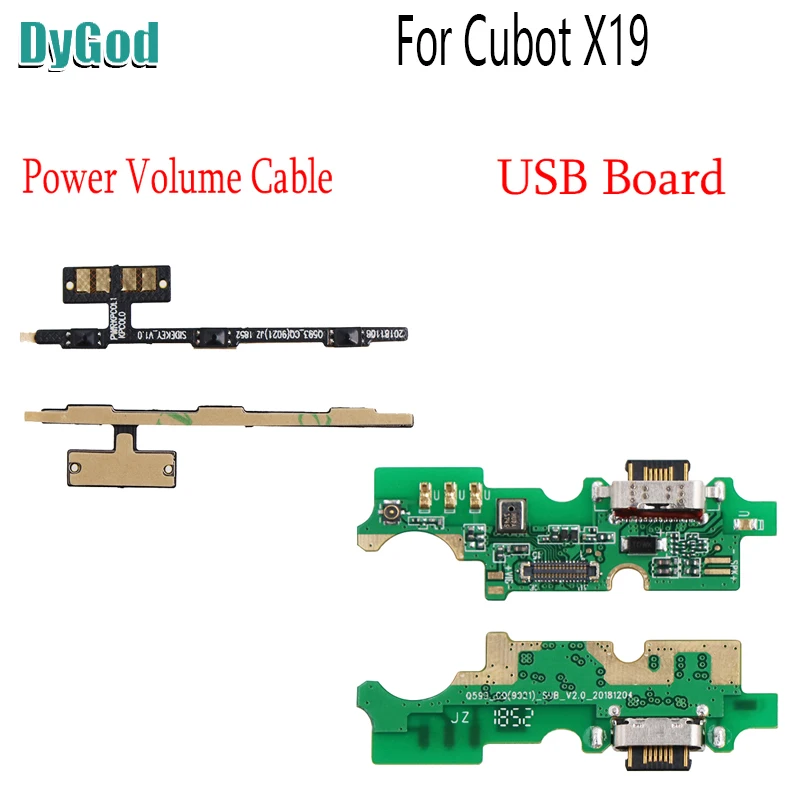 Новый чехол для Cubot X19 громкости и Мощность кнопка шлейф Плата USB зарядки Порты