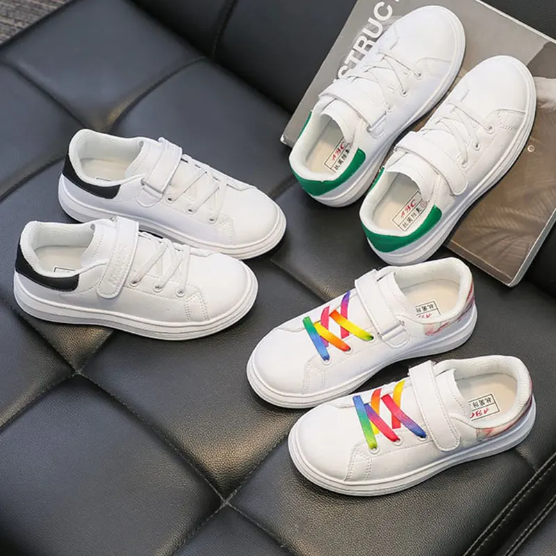 

New White Shoes For Girls Light Children Casual Shoes Boys Board Shoes Kids Shoes Anti-slip Kids Sneakers Size 28-37 Enfant