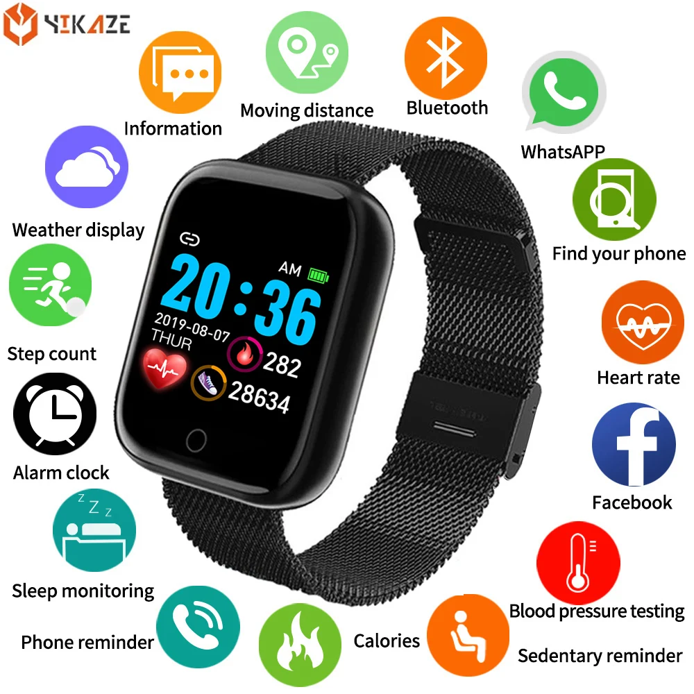 

SmartWatch Men Women Sport Smart Watch Bluetooth IP67 Waterproof Smart Bracelet SleepHeart RateBlood Pressure Monitor Smart Band