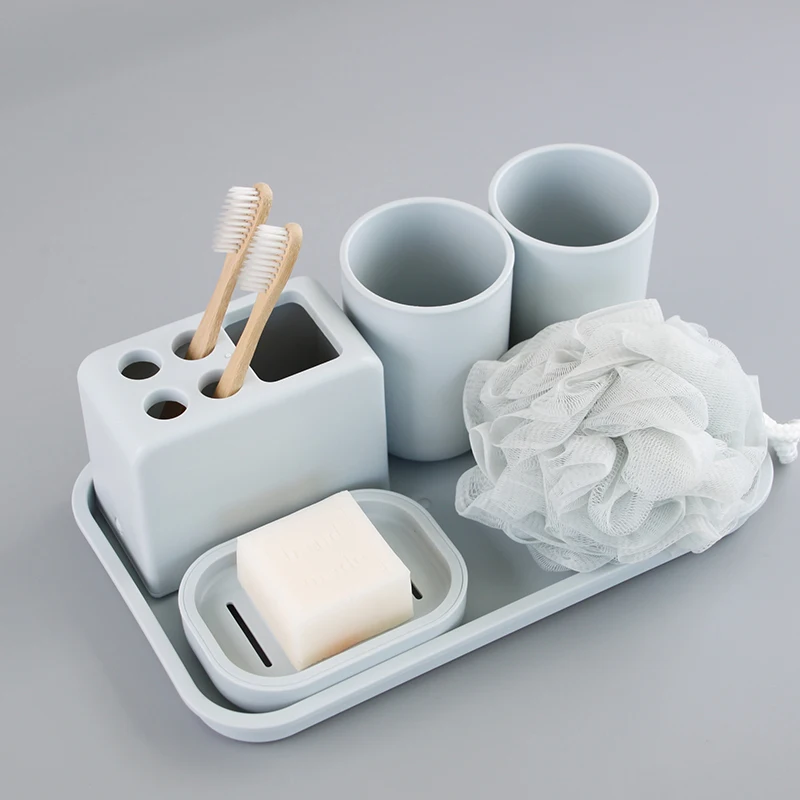 Набор из 7 пластиковых аксессуаров для ванной комнаты | Дом и сад