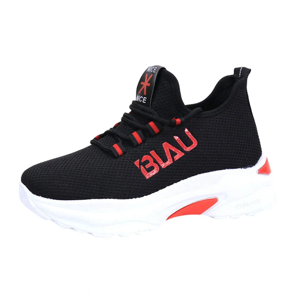 Кроссовки женские массивные спортивная обувь на платформе со шнуровкой сетчатые